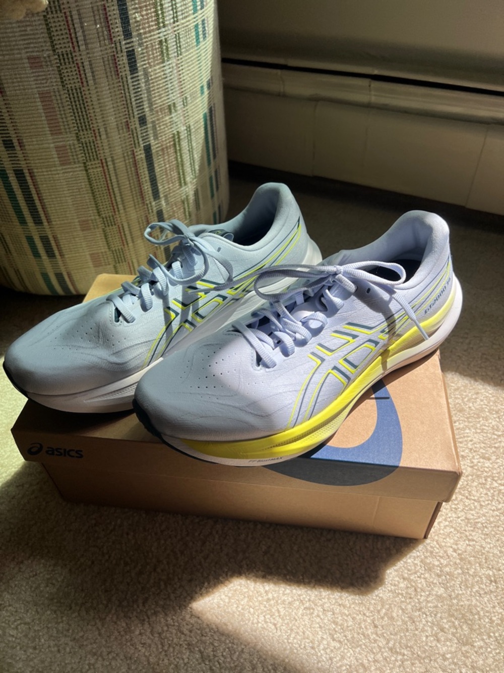 ASICS GT-2000 Mens Light Blue & Yellow Running Sneakers